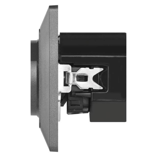 Emos Steckdose mit USB-A+USB-C 3A Schnellladen Anthrazit A6000.7