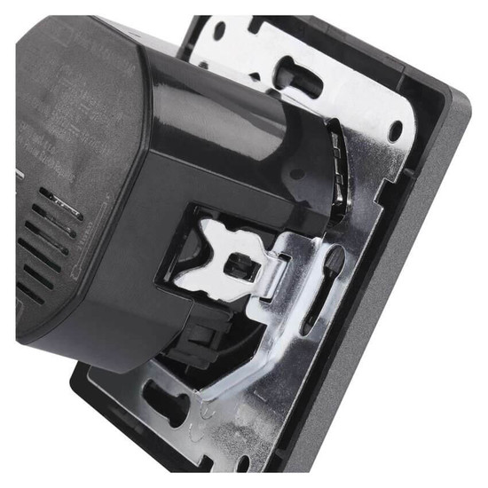 Emos Steckdose mit USB-A+USB-C 3A Schnellladen Anthrazit A6000.7