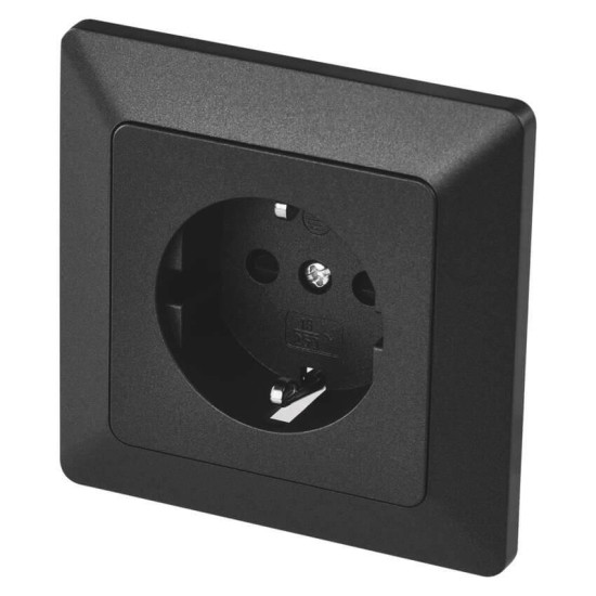 Emos Steckdose 1-fach 16A Anthrazit A6002.2