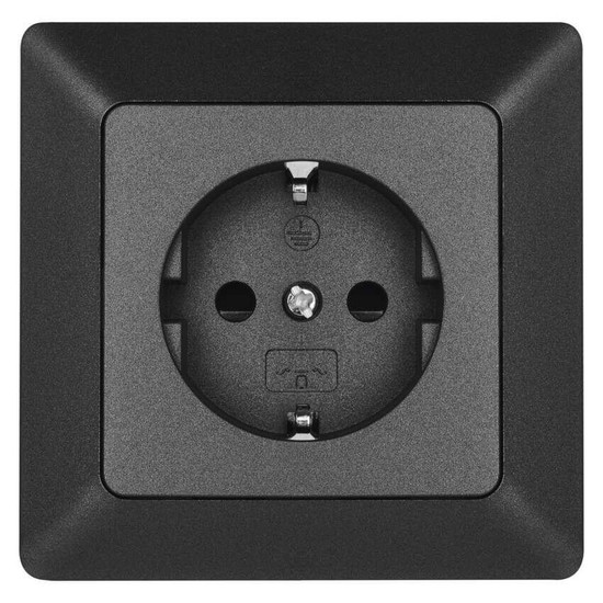 Emos Steckdose 1-fach 16A Anthrazit A6002.2