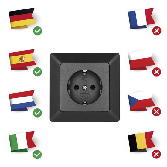 Emos Steckdose 1-fach 16A Anthrazit A6002.2