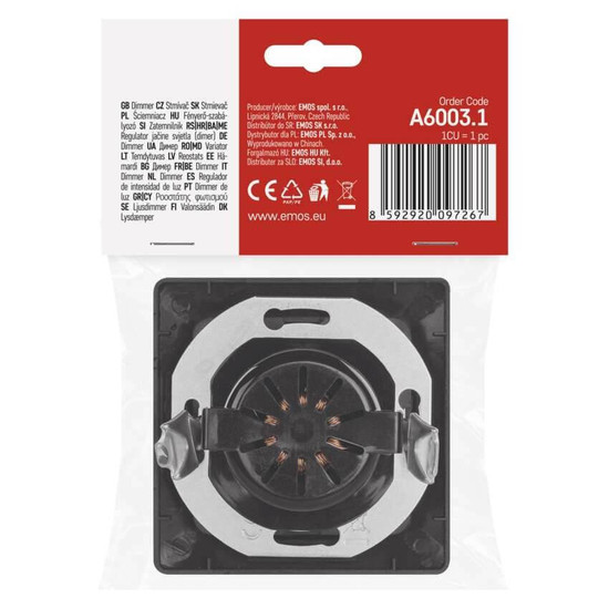 Emos Installationszubehör Dimmer für LED 3-100W Anthrazit A6003.1