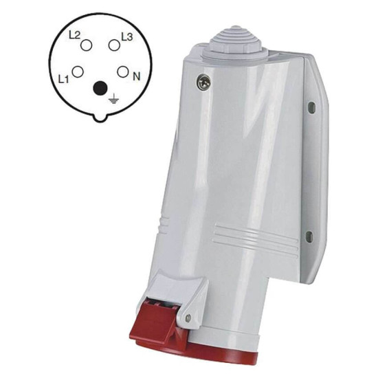 Emos CEE-Wandsteckdose 5-polig 16A 400V IP44 Rot A6211