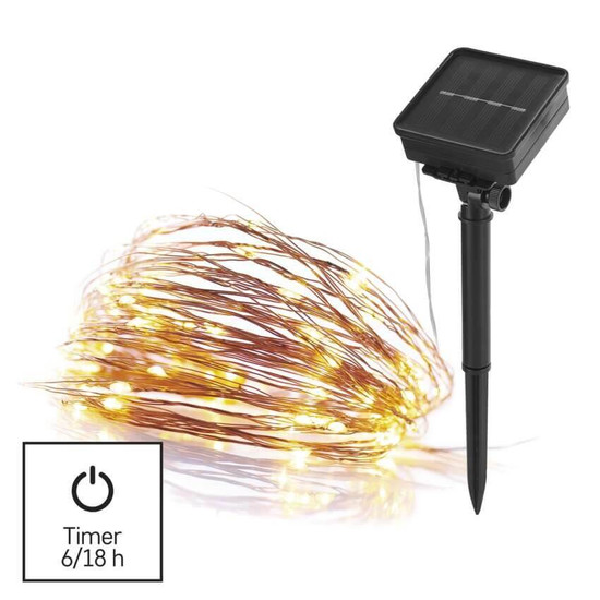 Emos LED Solar-Lichterkette 0,1W warmweiss Akku IP44 D3ZW01