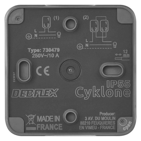 Emos Schalter Cyklone Wechselschalter IP55 Grau D730422