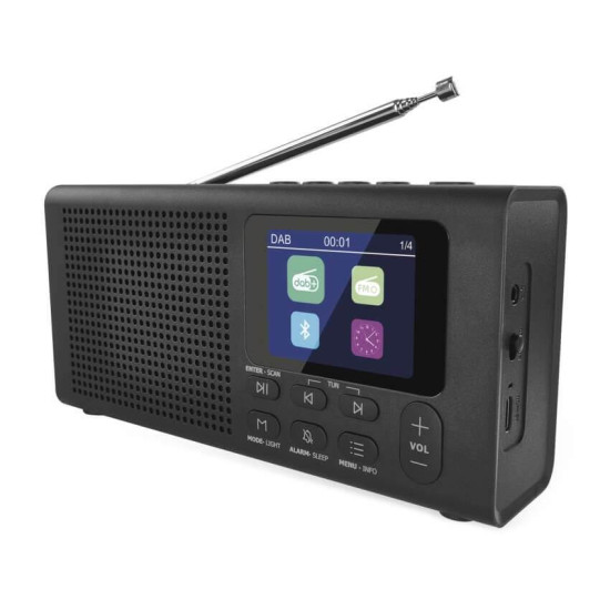 Emos Radio tragbar Bluetooth DAB+ FM Schwarz E0090