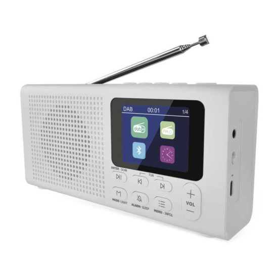 Emos Radio tragbar Bluetooth DAB+ FM Weiß E0091