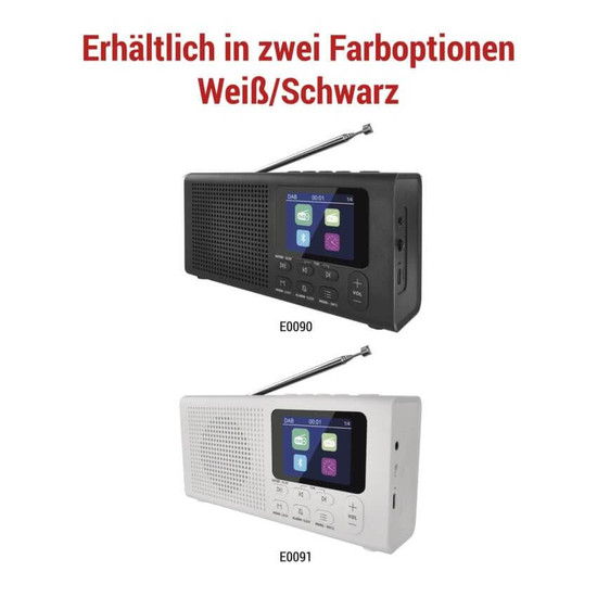 Emos Radio tragbar Bluetooth DAB+ FM Weiß E0091