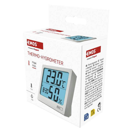 Emos Digitales Thermometer mit Hygrometer und Wecker E0114N