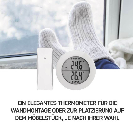 Emos Digitales Thermometer mit Funk-Sensor bis 80m E0129