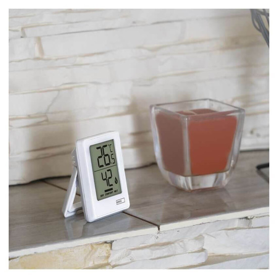 Emos Digitales Thermometer mit Hygrometer Funk-Sensor Magnethalterung E0345