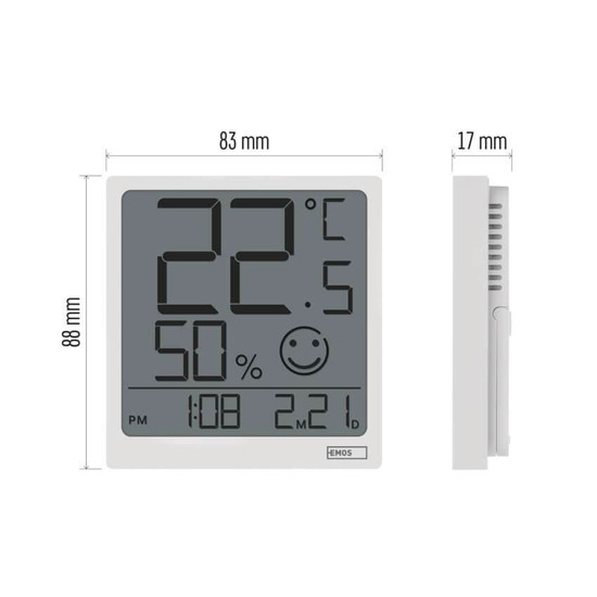Emos Digitales Thermometer mit Hygrometer und Datum E0522