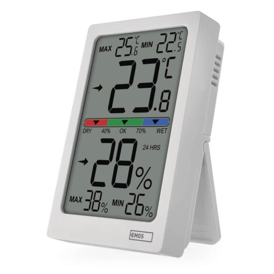 Emos Digitales Thermometer für Innenraum mit Hygrometer E0558