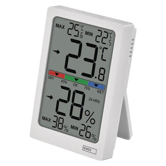 Emos Digitales Thermometer für Innenraum mit Hygrometer E0558