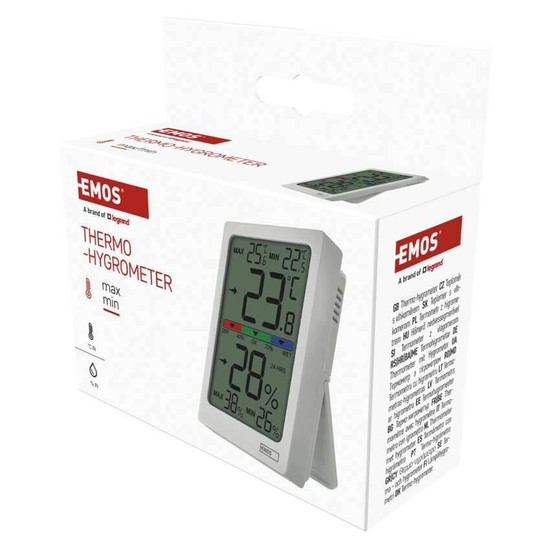 Emos Digitales Thermometer für Innenraum mit Hygrometer E0558