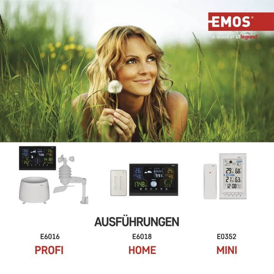 Emos Wetterstation mit Barometer und Windmesser bis 100m E6016