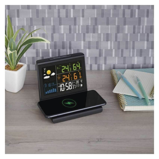 Emos Wetterstation mit kabelloser Ladefläche Barometer bis 100m E8010