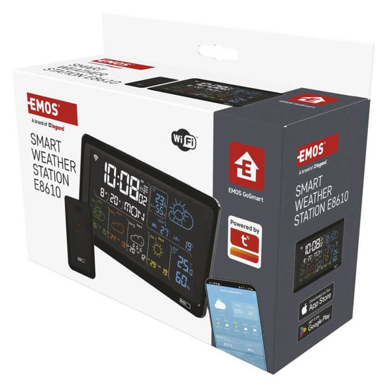 Emos Wetterstation GoSmart WiFi bis 3 Sensoren 80m E8610