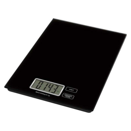 Emos Küchenwaage 5kg 1g gehärtetes Glas Schwarz EV014B