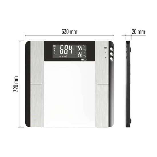 Emos Personenwaage 150kg BMI 10 Nutzer ohne Bluetooth EV104
