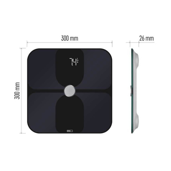 Emos Personenwaage GoSmart Bluetooth 180kg BMI 10 Nutzer EV112
