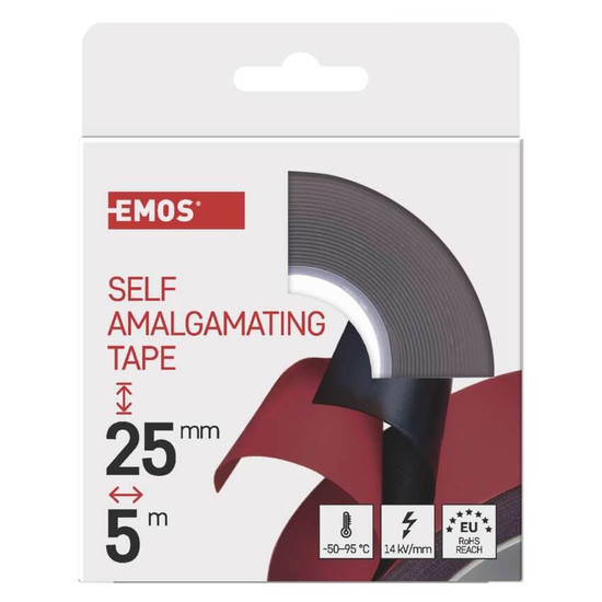 Emos Klebeband selbstverschweißend 25mm 5m Schwarz F52502