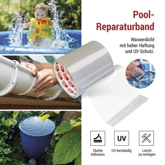 Emos Reparaturband für Schwimmbecken 100mm 1m Transparent F6100