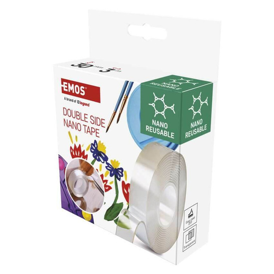 Emos Doppelseitiges Klebeband NANO 30mm 3m Transparent F6300