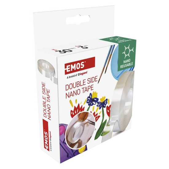 Emos Doppelseitiges Klebeband NANO 30mm 3m Transparent F6300