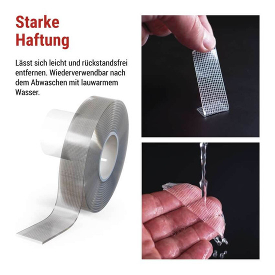 Emos Doppelseitiges Klebeband NANOGRID 19mm 3m Transparent F6301