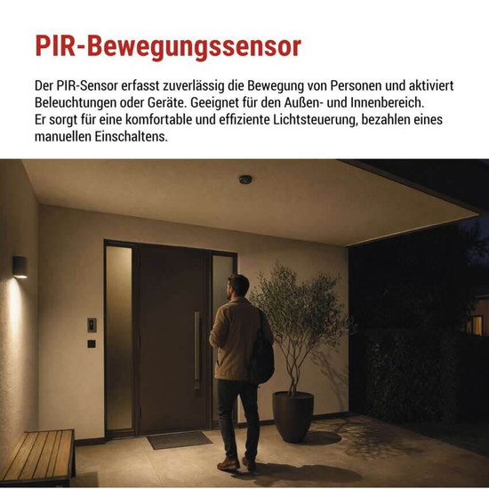 Emos Bewegungsmelder PIR 4m IP65 2000W Schwarz GS11B51