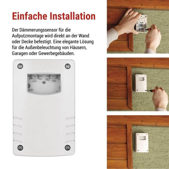 Emos Dämmerungssensor Dämmerungssensor 1800W IP65 Weiß GS41151