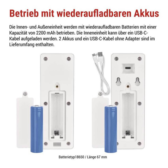 Emos Türsprechanlage kabellos 1 Teilnehmer 8 Melodien Weiß H1087