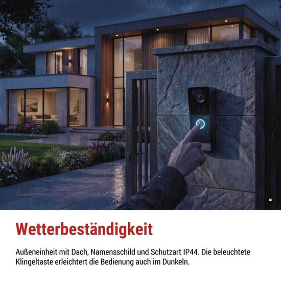 Emos Video-Türsprechanlage EM-LS07HD Set 7 Zoll 16 Melodien Weiß H2020
