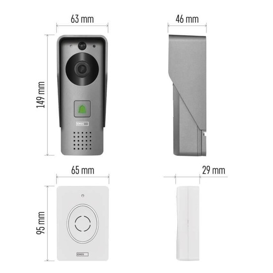 Emos Video-Türklingel GoSmart IP-09C WiFi Netzteil IP44 H4031