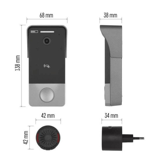 Emos Video-Türklingel GoSmart IP-20PoE PoE 160° IP44 H4033