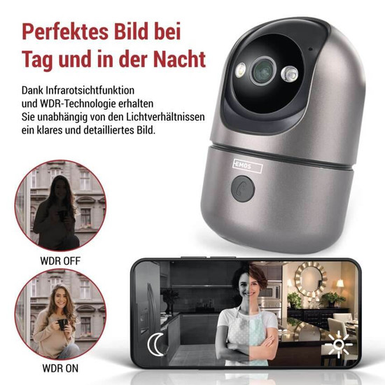 Emos IP-Kamera GoSmart IP-220W PTZ WiFi Innen H4062