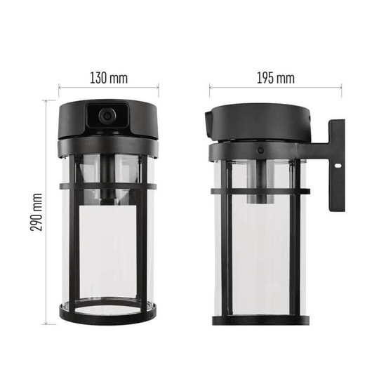 Emos IP-Kamera GoSmart IP-1300 LANTERN mit E27-Fassung Schwarz H4074