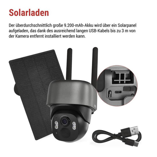 Emos IP-Kamera GoSmart IP-1200G WASP Solarpanel Akku H4167
