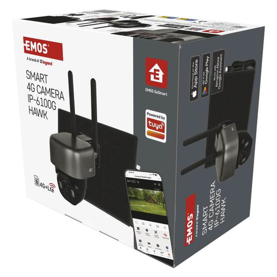 Emos IP-Kamera GoSmart IP-6100G HAWK 4G LTE Solarpanel H4168