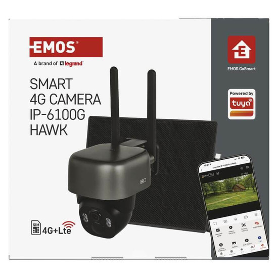 Emos IP-Kamera GoSmart IP-6100G HAWK 4G LTE Solarpanel H4168