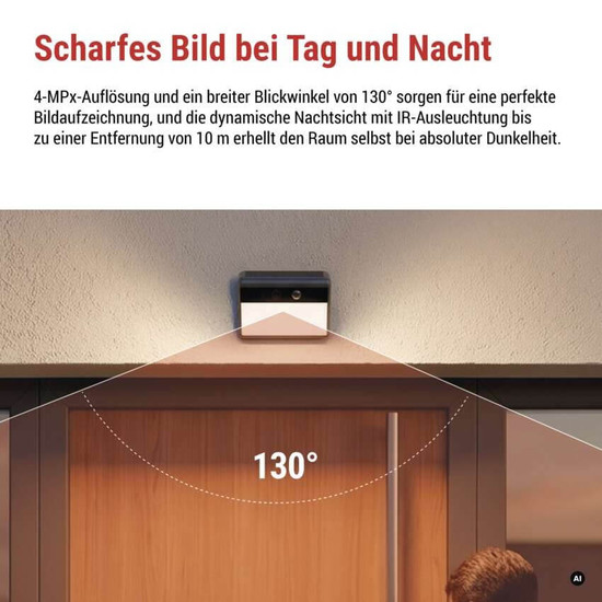 Emos IP-Kamera GoSmart IP-1100G WALL Solarpanel Akku H4170