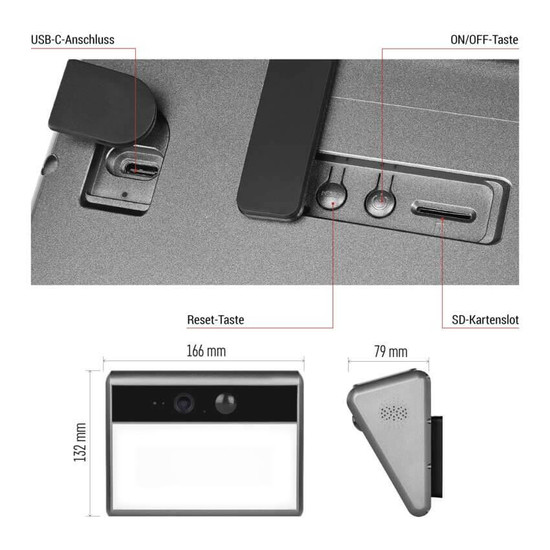 Emos IP-Kamera GoSmart IP-1100G WALL Solarpanel Akku H4170