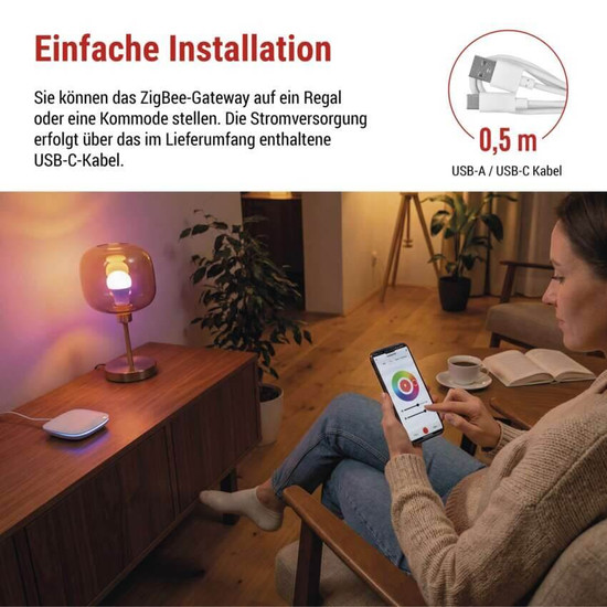 Emos GoSmart ZigBee Gateway IP-2000Z WiFi Bluetooth 128 Geräte H5002