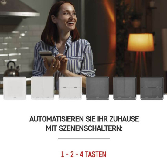 Emos GoSmart Portabler Szenenschalter IP-2001ZB ZigBee 3.0 1 Taste Schwarz H5014