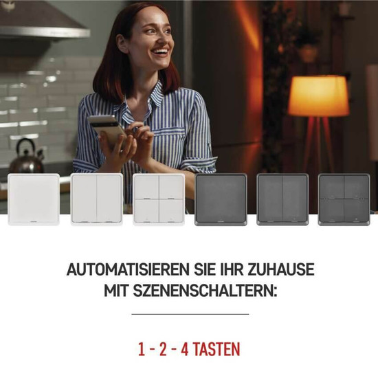 Emos GoSmart Portabler Szenenschalter IP-2004ZB ZigBee 3.0 4 Tasten Schwarz H5016