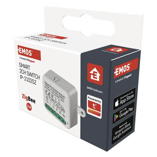 Emos GoSmart Schaltmodul IP-2102SZ ZigBee 2-Kanal mit N-Draht H5102