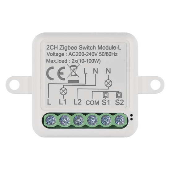 Emos GoSmart Schaltermodul IP-2104SZ ZigBee 2-Kanal ohne N-Draht H5104