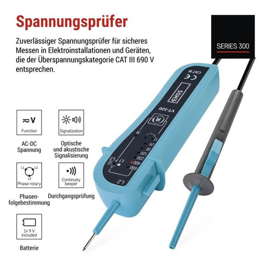 Emos Spannungsprüfer VT-320 12-690V optisch akustisch M0012AN