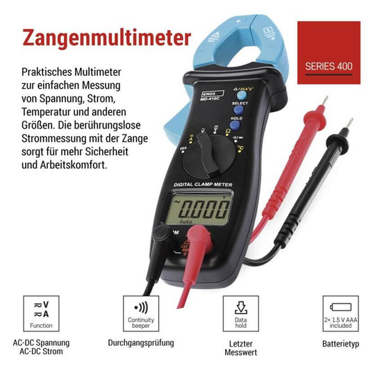 Emos Multimeter 600V 400A Zangenmultimeter MD-410C M0400N